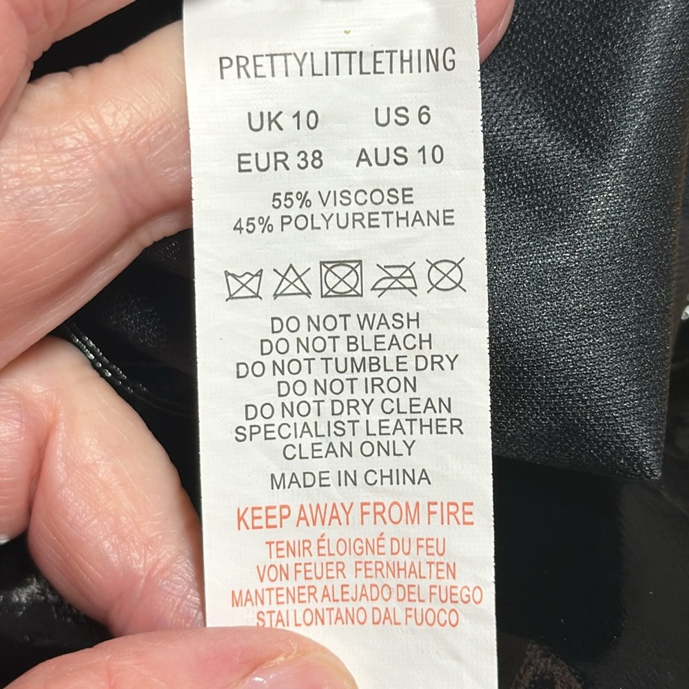 Pretty Little Thing black viscose/polyurethane pants Size 6 / Box 17-23 - Picture 8 of 8
